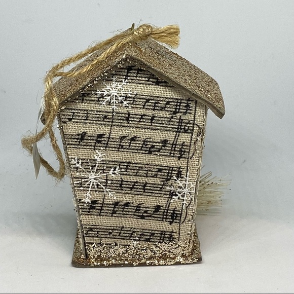 Holiday Lane Typescript Paper And Glitter Bird Ornament Christmas - Picture 3 of 6